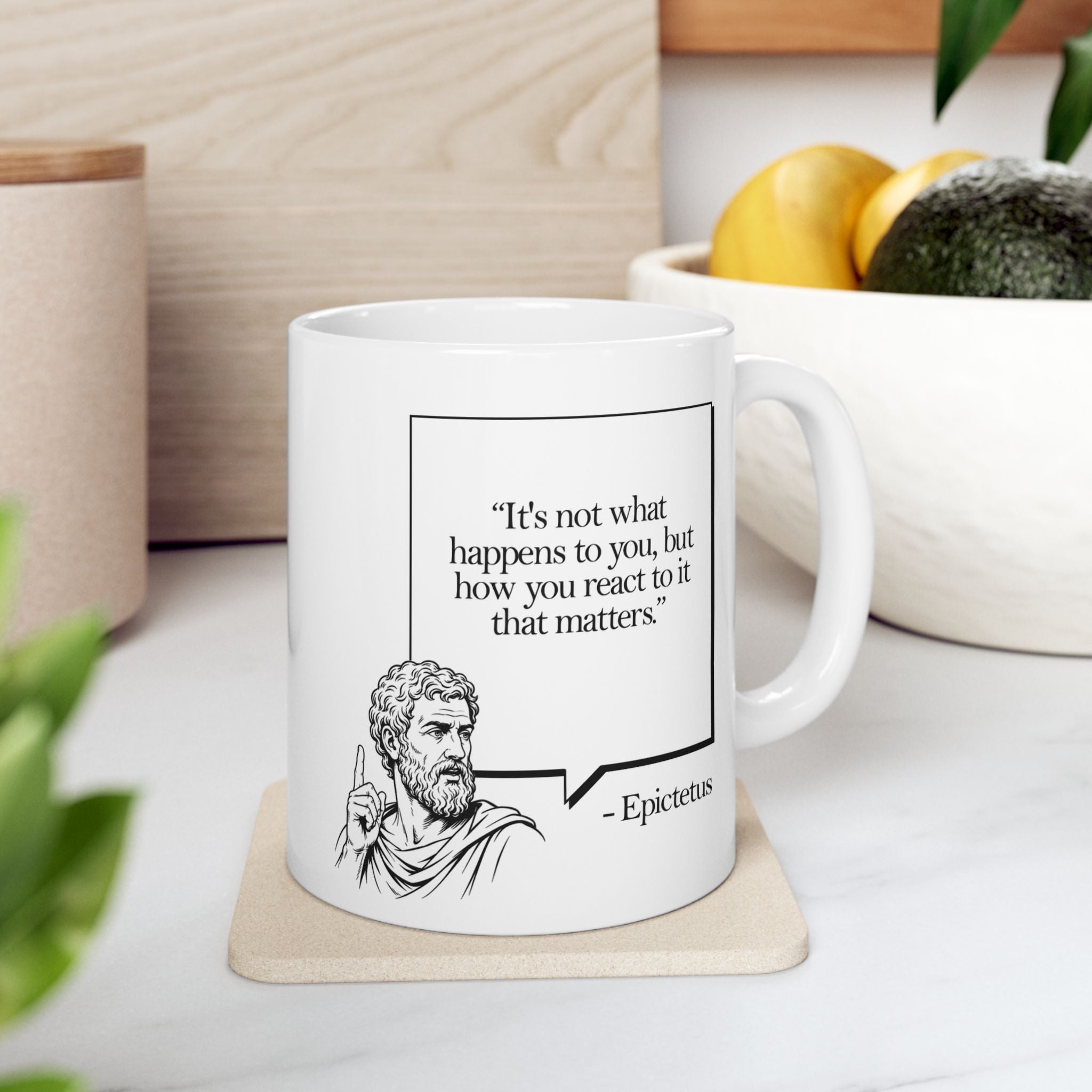Epictetus Quotation Mug - React