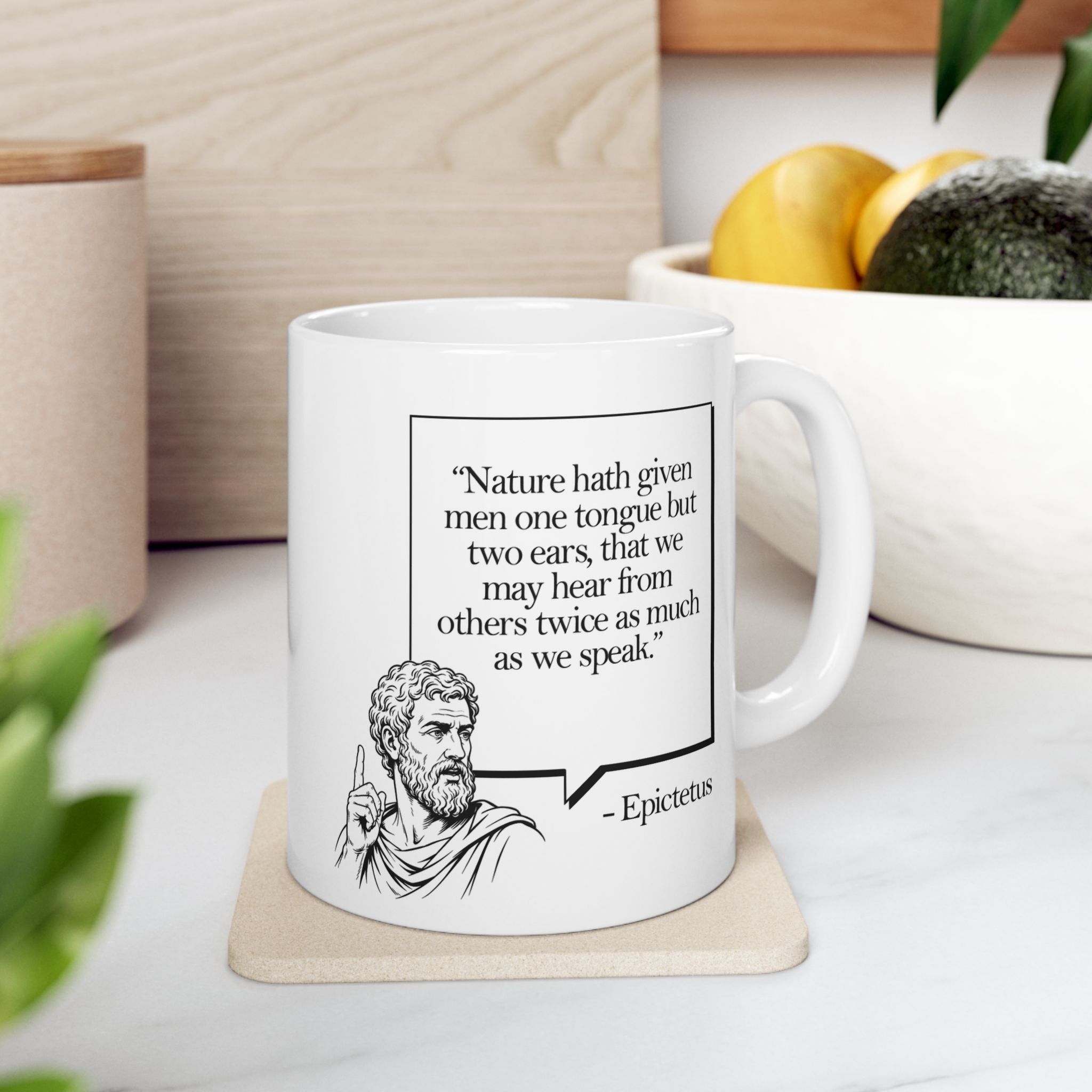 Epictetus Quotation Mug - Listen